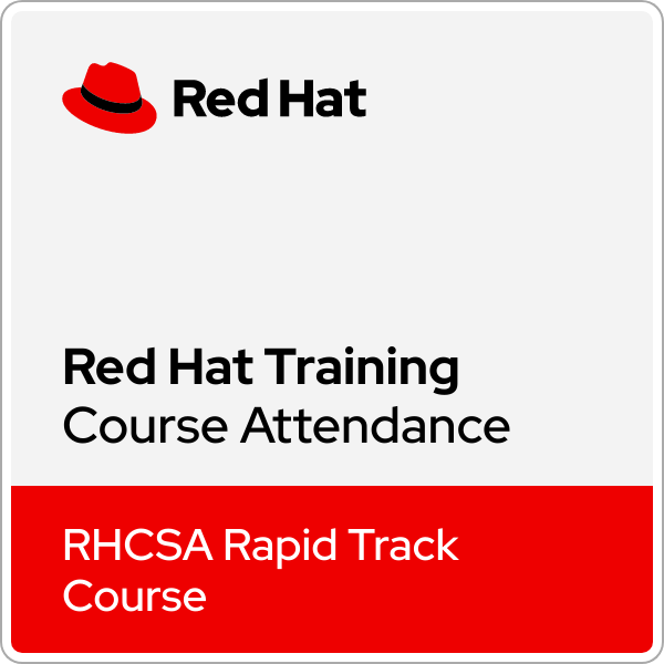 Red Hat Training 수료 배지